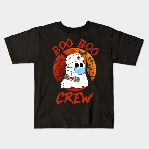 Boo Boo Crew Cute Nurse Costume Girls Funny Halloween Kids T-Shirt by  Funny .designs123